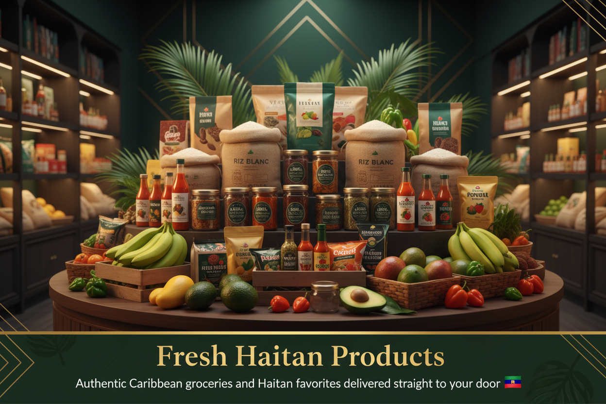 Authentic Caribbean groceries and haitien favorite delivered straight to your door